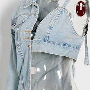 Asymmetrical denim jacket size S